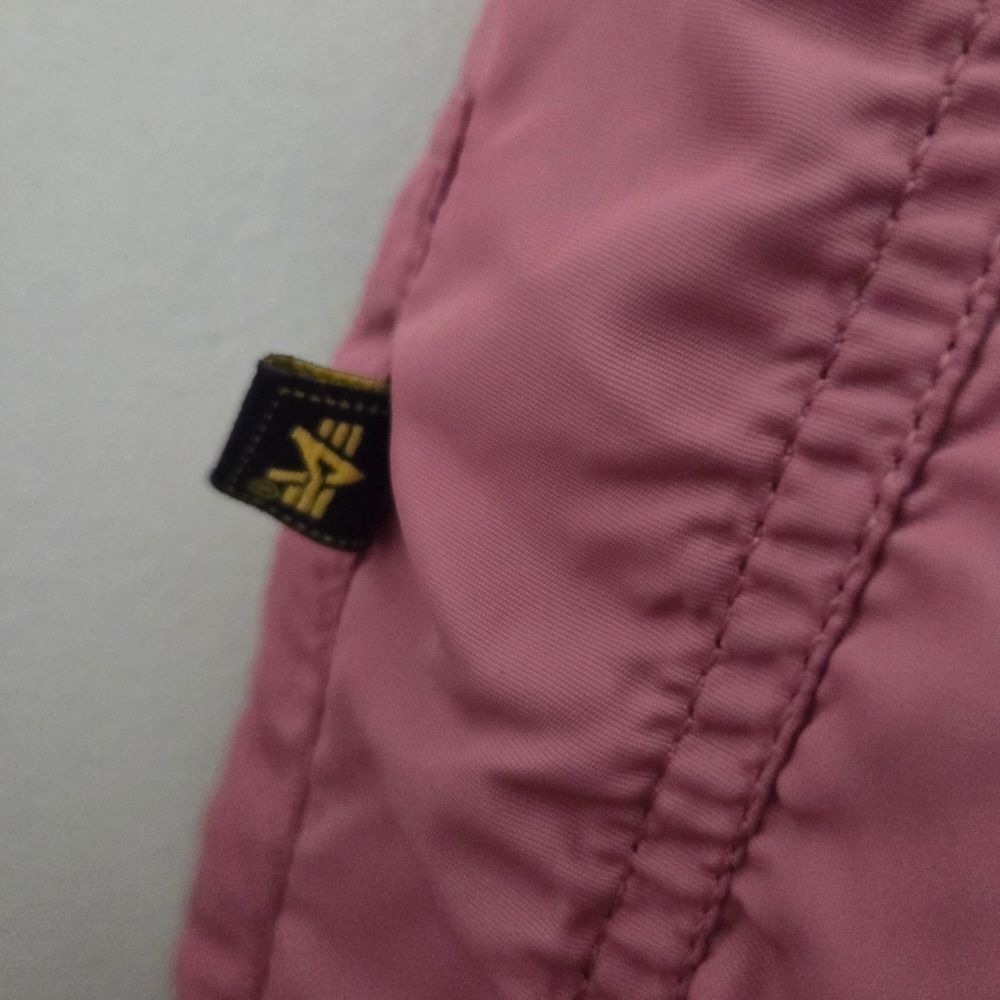 Alpha Industries Dusty Pink Nylon Flight Bomber Jacket Utility Medium - Picture 7 of 15
